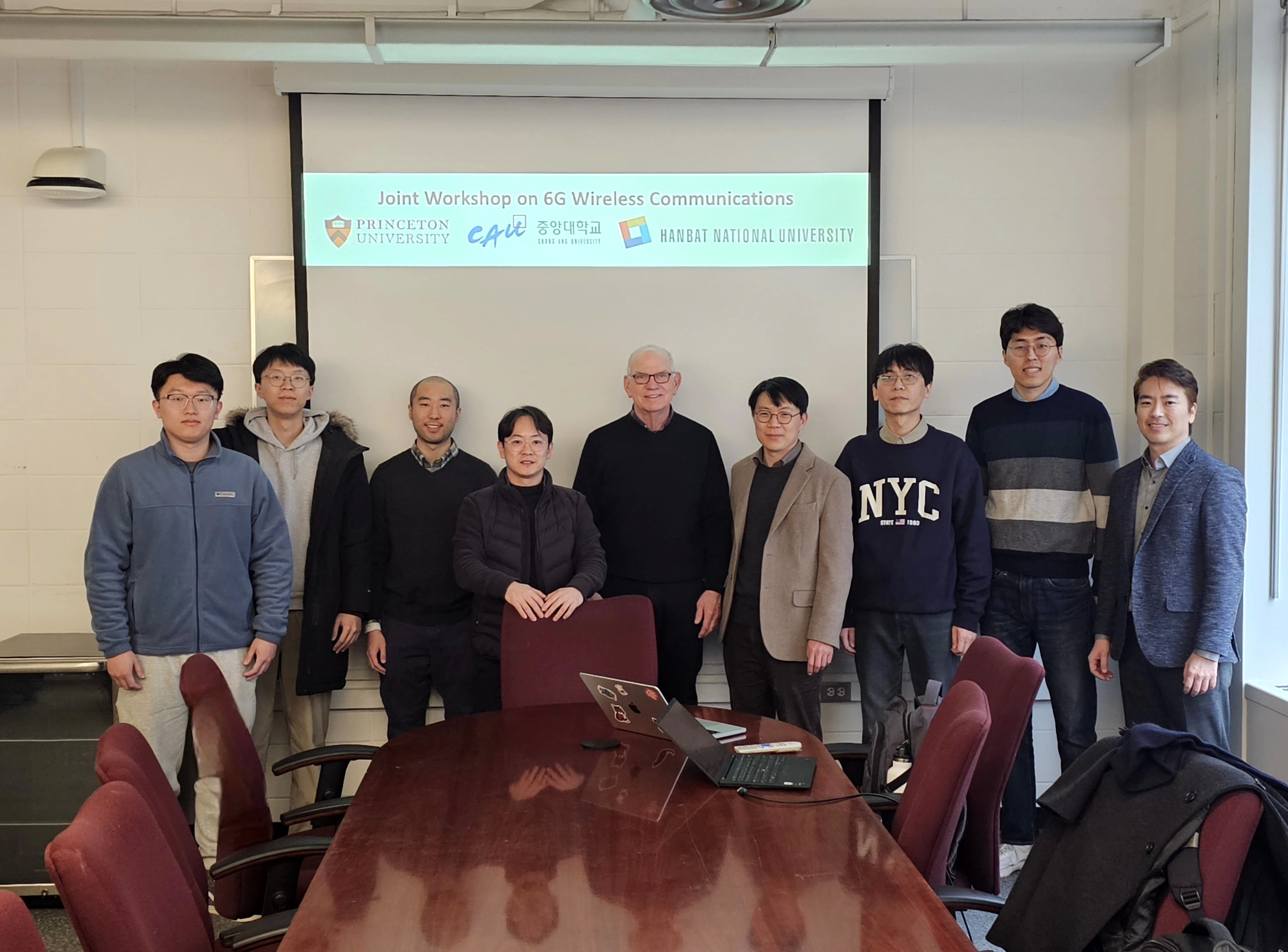 Group photo of participants at the joint workshop on 6G wireless communications at Princeton University.