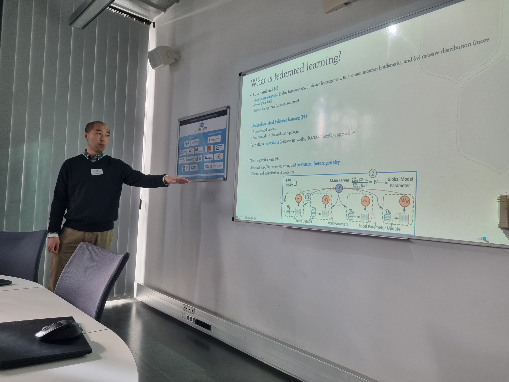 Federated learning seminar at EURECOM.